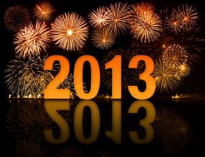 2013 year celebration with fireworks