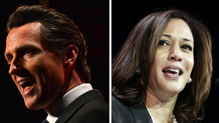 Gavin Newsom+Kamala Harris